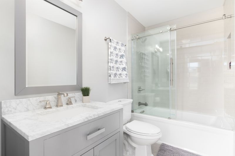 Floating Vanity with Open Shower